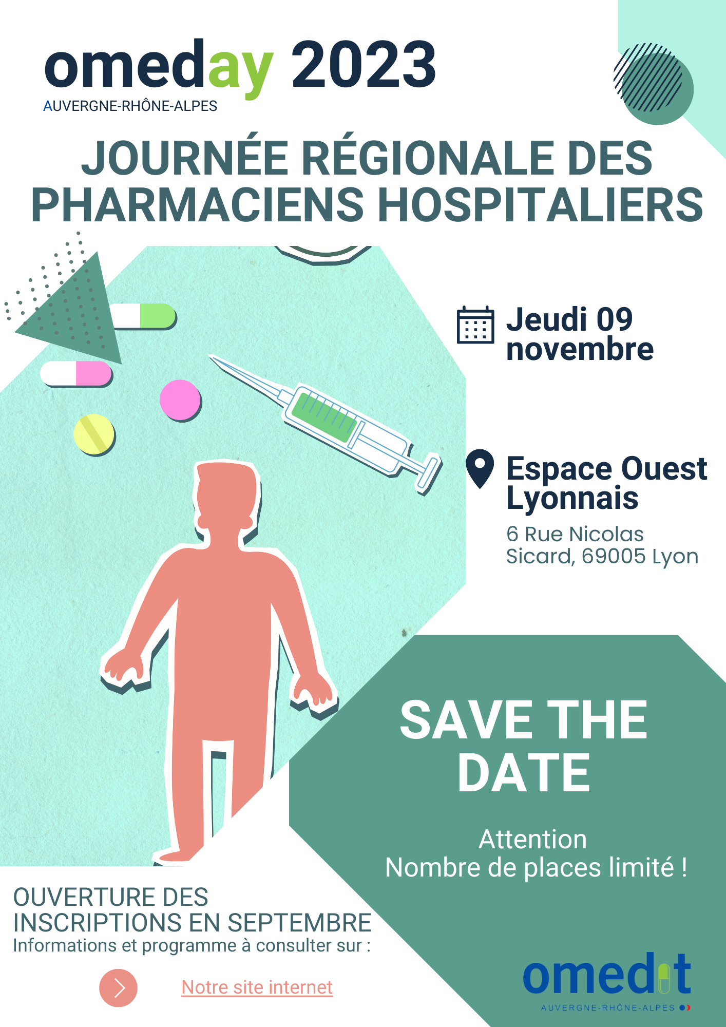 OMEDay 2023 SAVE THE DATE Journée régionale des pharmaciens hospitaliers
